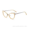 Nice Shape Cat Eye Acetate Combined Metal Eyewear For Women